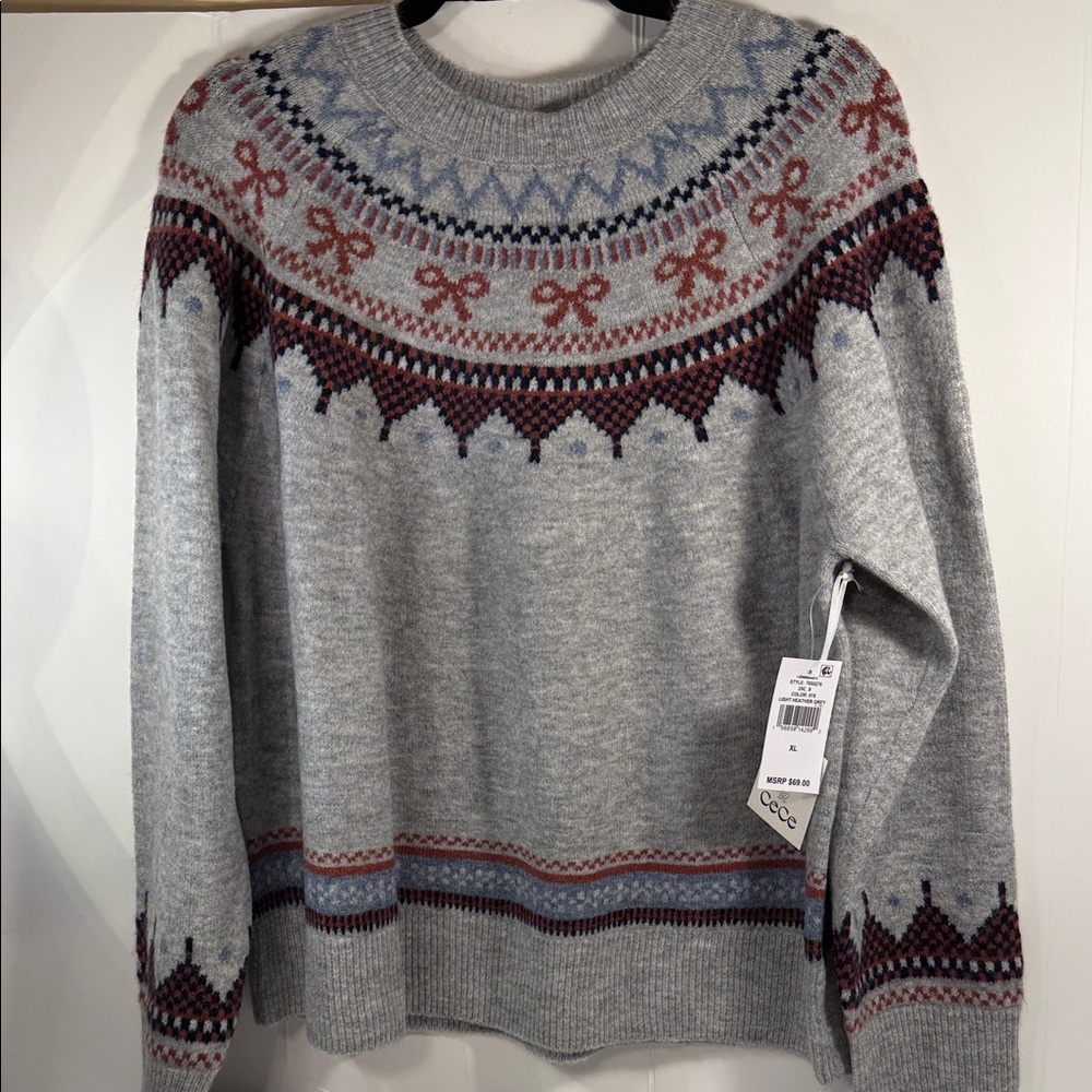 Gray Patterned women’s Sweater